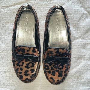 Girls Crewcuts Leopard Print Loafers Size 1